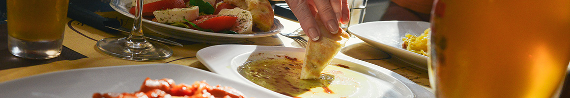 Eating Mediterranean Turkish at Cafe Divan restaurant in Washington, DC.